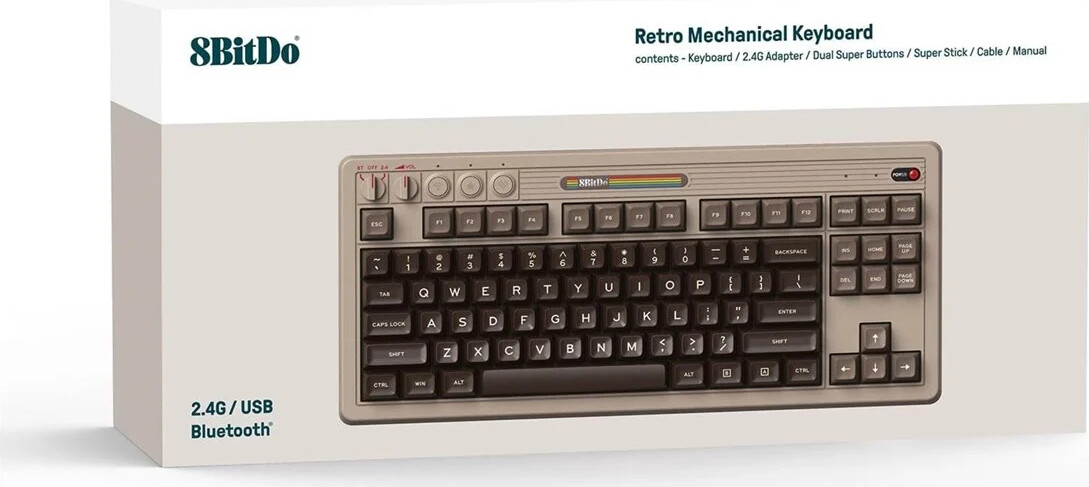 8Bitdo - Retro 108 Mechanical Keyboard - C64 Edition