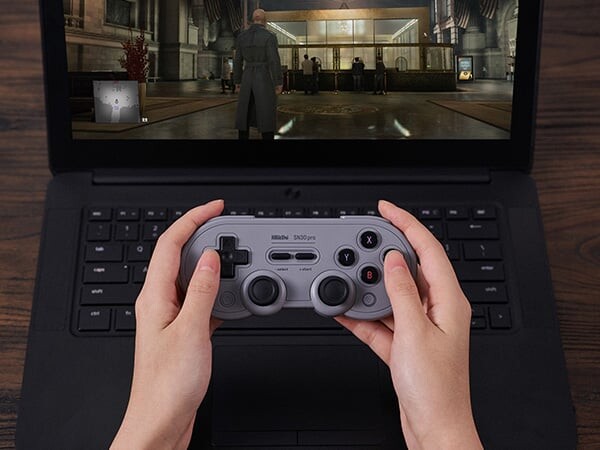 8Bitdo - Sn30 Pro - Controller Til Switch Pc Mac Android - Grå