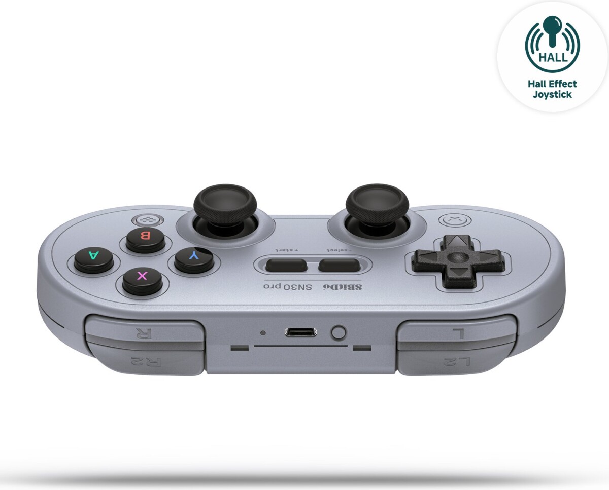 8Bitdo - Sn30 Pro - Controller Til Switch Pc Mac Android - Grå