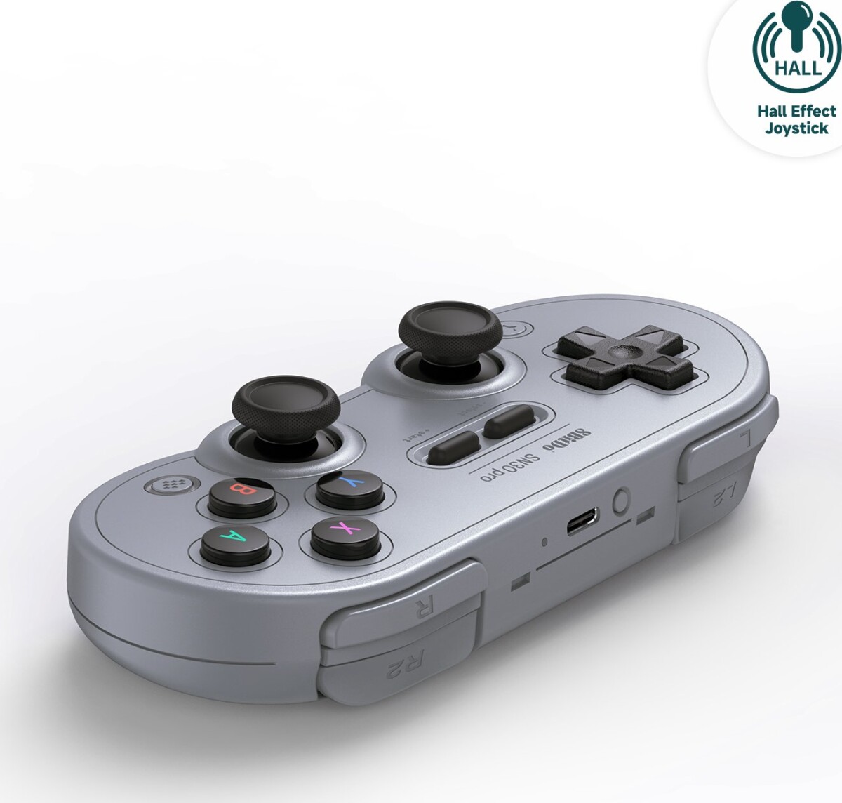 8Bitdo - Sn30 Pro - Controller Til Switch Pc Mac Android - Grå