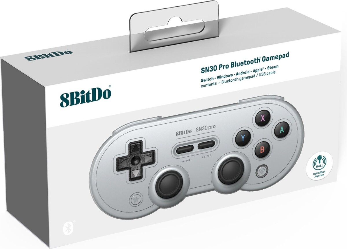 8Bitdo - Sn30 Pro - Controller Til Switch Pc Mac Android - Grå