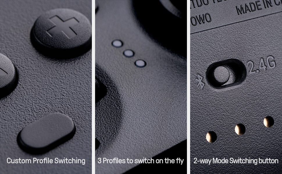 8Bitdo - Ultimate Trådløs Controller Inkl Ladestation - Bluetooth - Sort