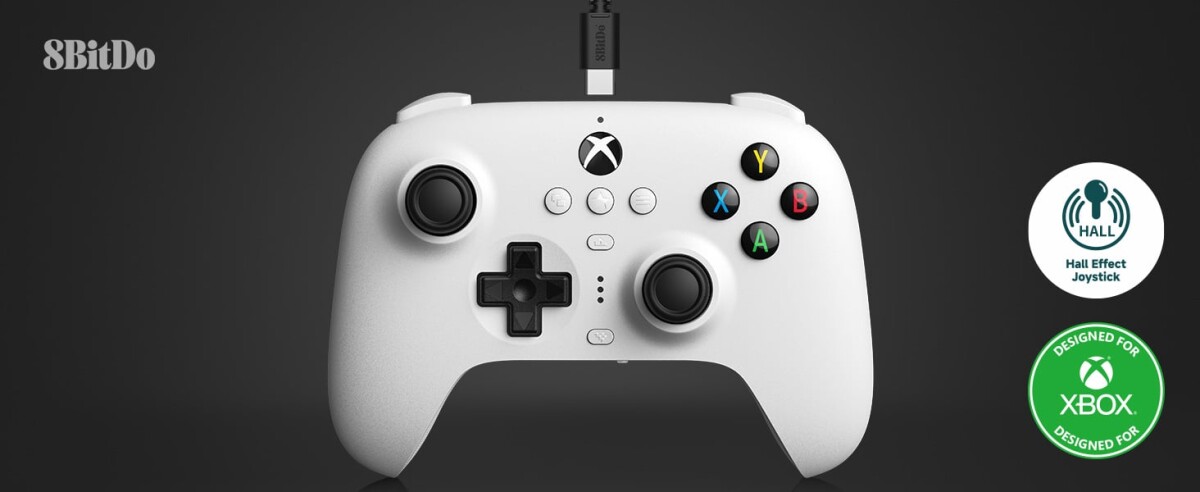 8Bitdo Ultimate Wired Controller For Xbox Hall Ed White