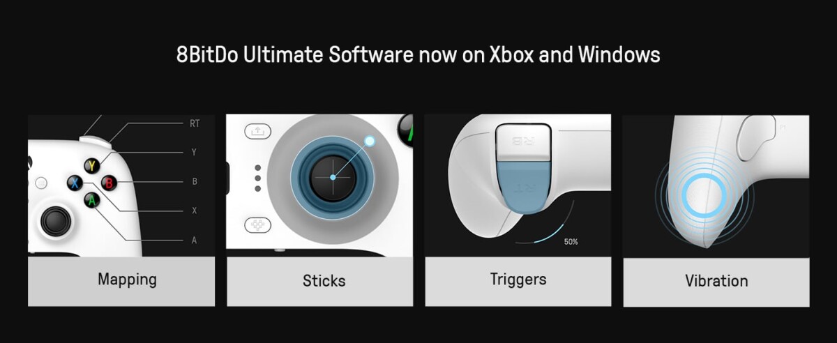 8Bitdo Ultimate Wired Controller For Xbox Hall Ed White