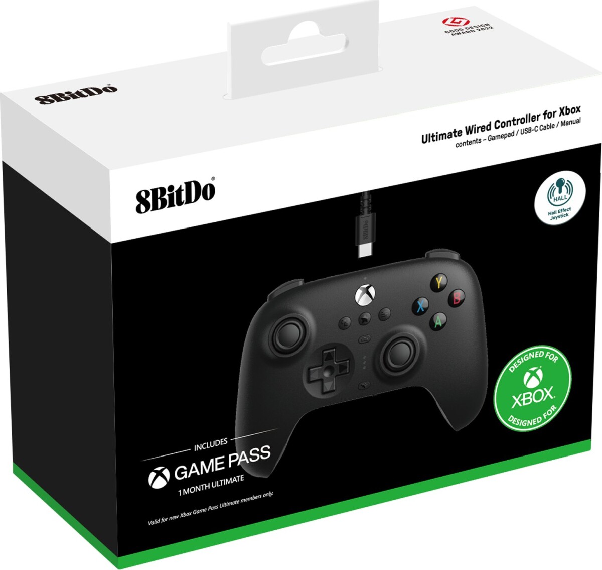 8Bitdo Ultimate Wired Controller For Xbox Hall Edblack
