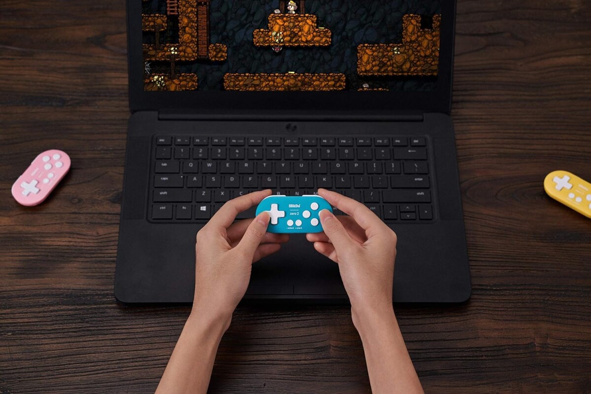 8Bitdo - Zero 2 - Controller Til Pc Switch Android Mac - Turkisblå