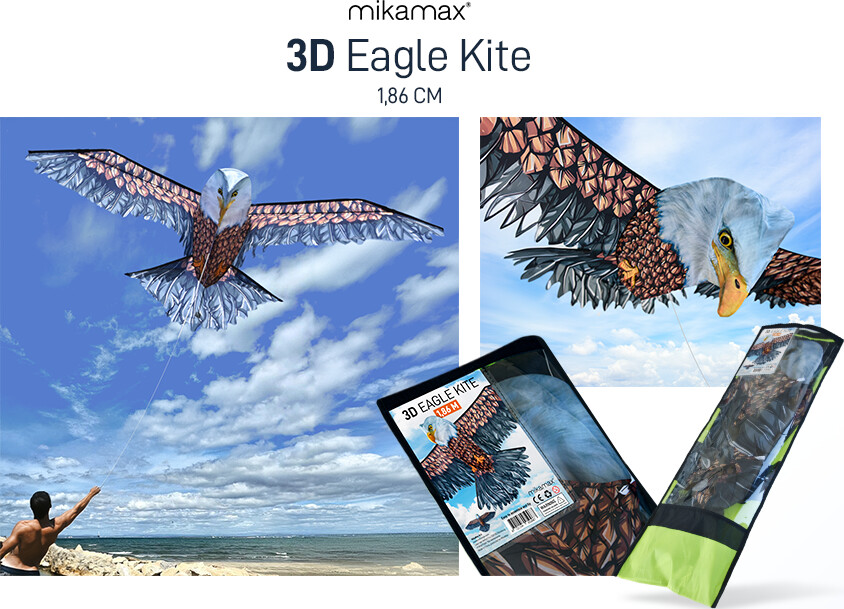 Drage Til At Flyve Med - Ørn - 3D - 186 Cm - Mikamax