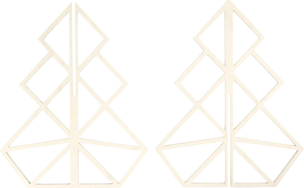 3D Juletræ - H 60 Cm - B 48 Cm - 1 Stk