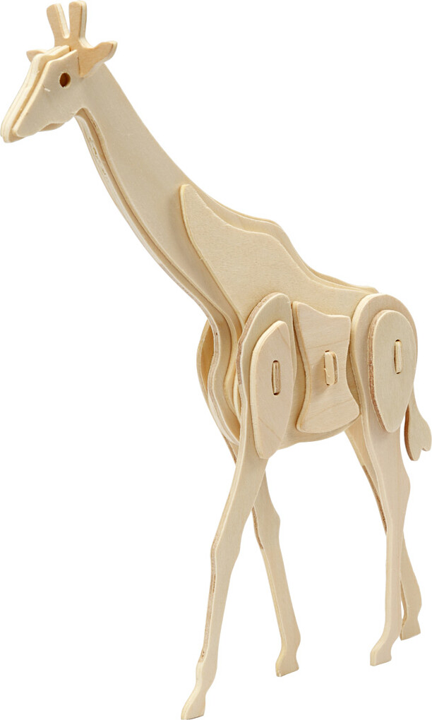 3D Træ Puslespil - Giraf - 20X4 2X25 Cm