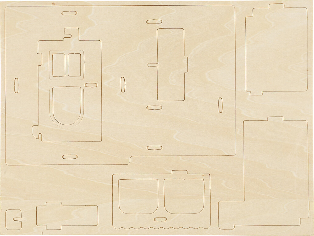 3D Træ Puslespil - Hus Med Veranda - 22 5X16X17 5 Cm