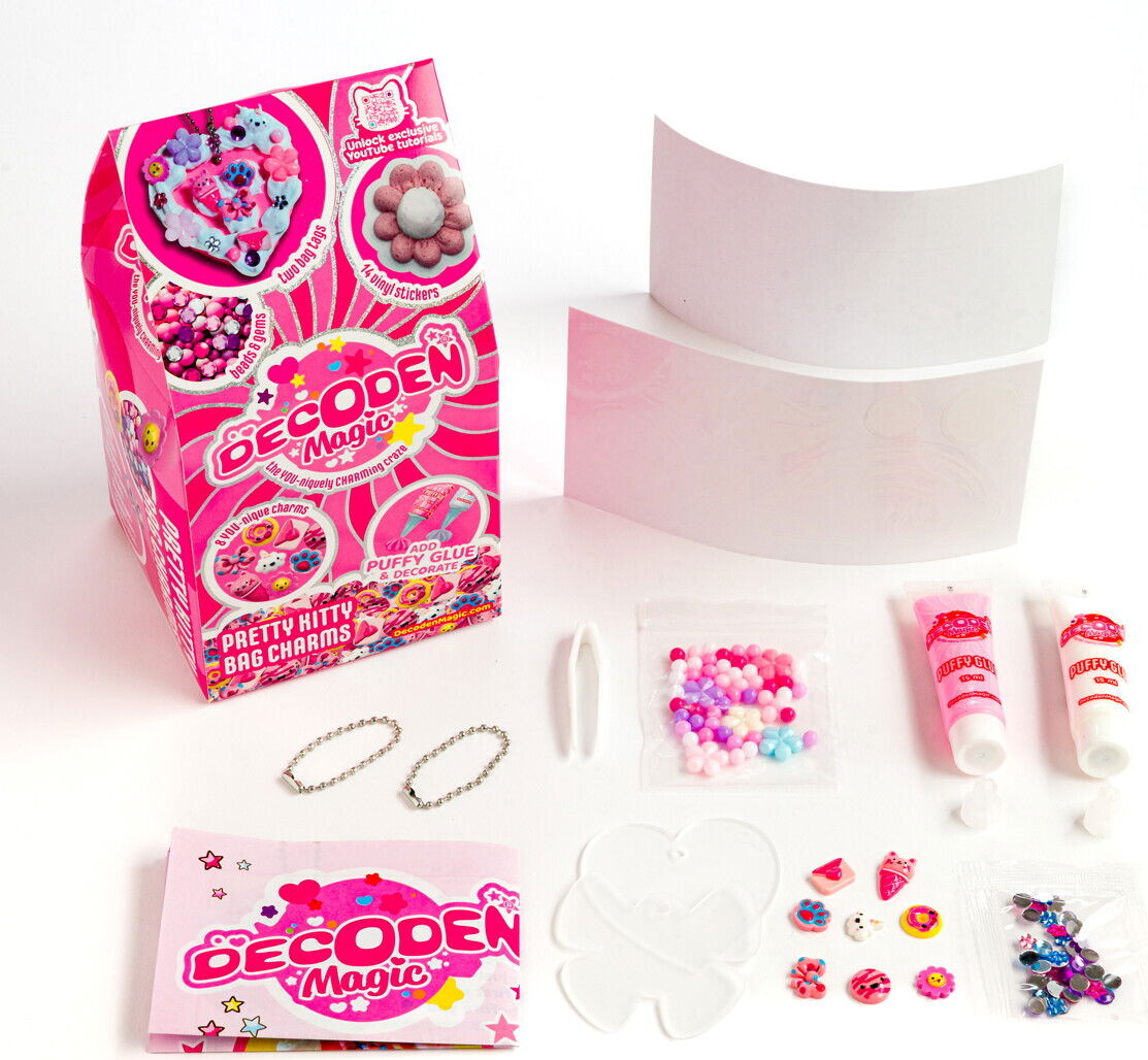 Decoden Magic - Pretty Kitty Bag Charms - Diy Charms Til Børn