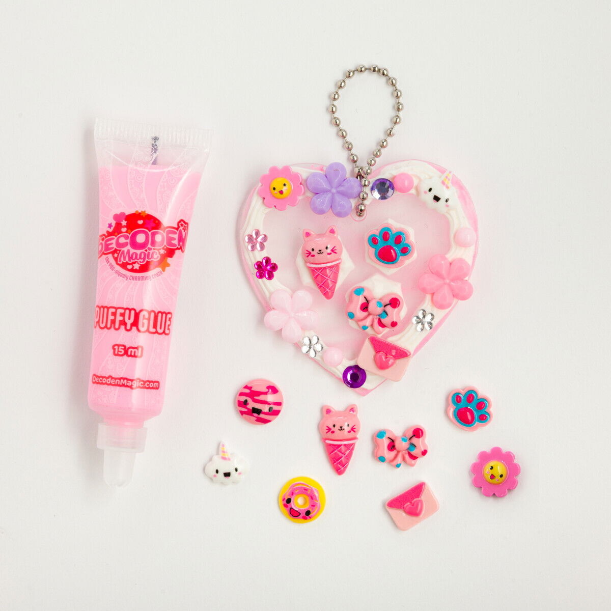 Decoden Magic - Pretty Kitty Bag Charms - Diy Charms Til Børn