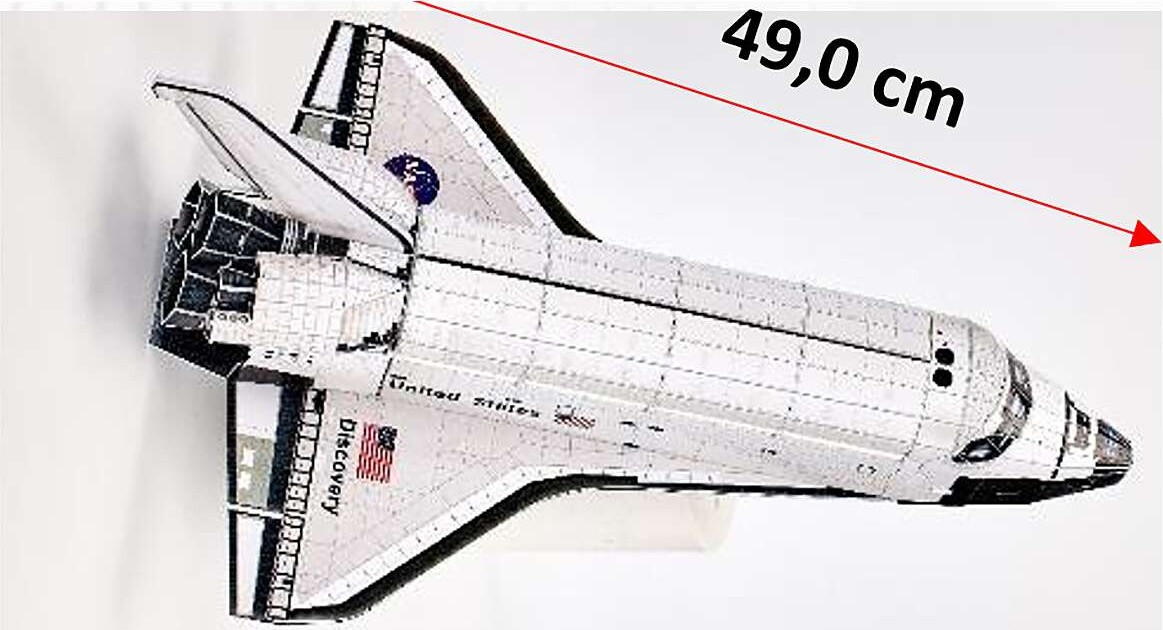 Revell 3D Puzzle - Space Shuttle Discovery - 126 Brikker - 49 Cm