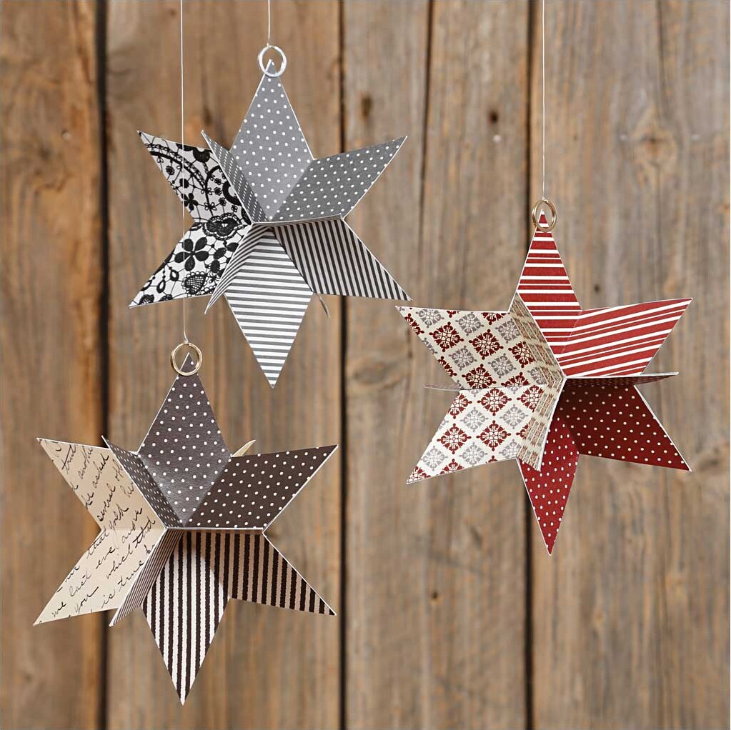 3D Stjerner - Ø 15 Cm - 300 G - 3 Stk