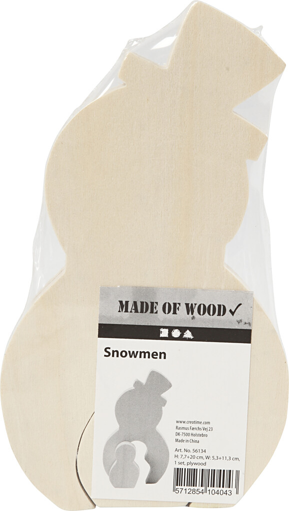 2I1 Figur - Snemænd - H 7 7 20 Cm - D 2 Cm - B 5 3 11 3 Cm