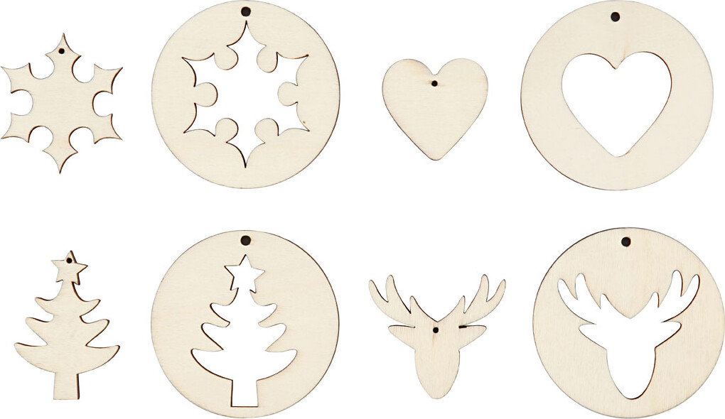 2I1 Ophæng - Ø 7 Cm - Hulstr 3 Mm - Tykkelse 4 Mm - 8 Stk