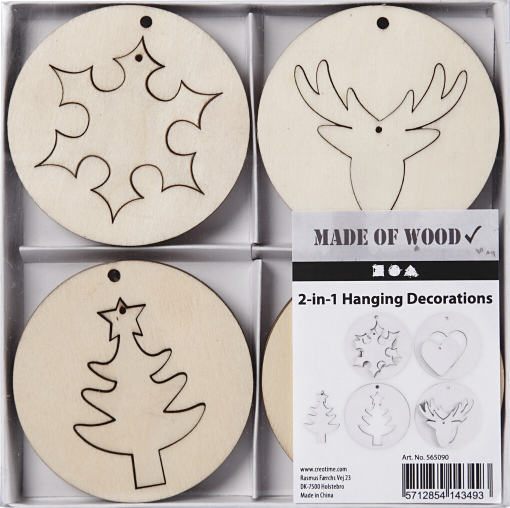 2I1 Ophæng - Ø 7 Cm - Hulstr 3 Mm - Tykkelse 4 Mm - 8 Stk