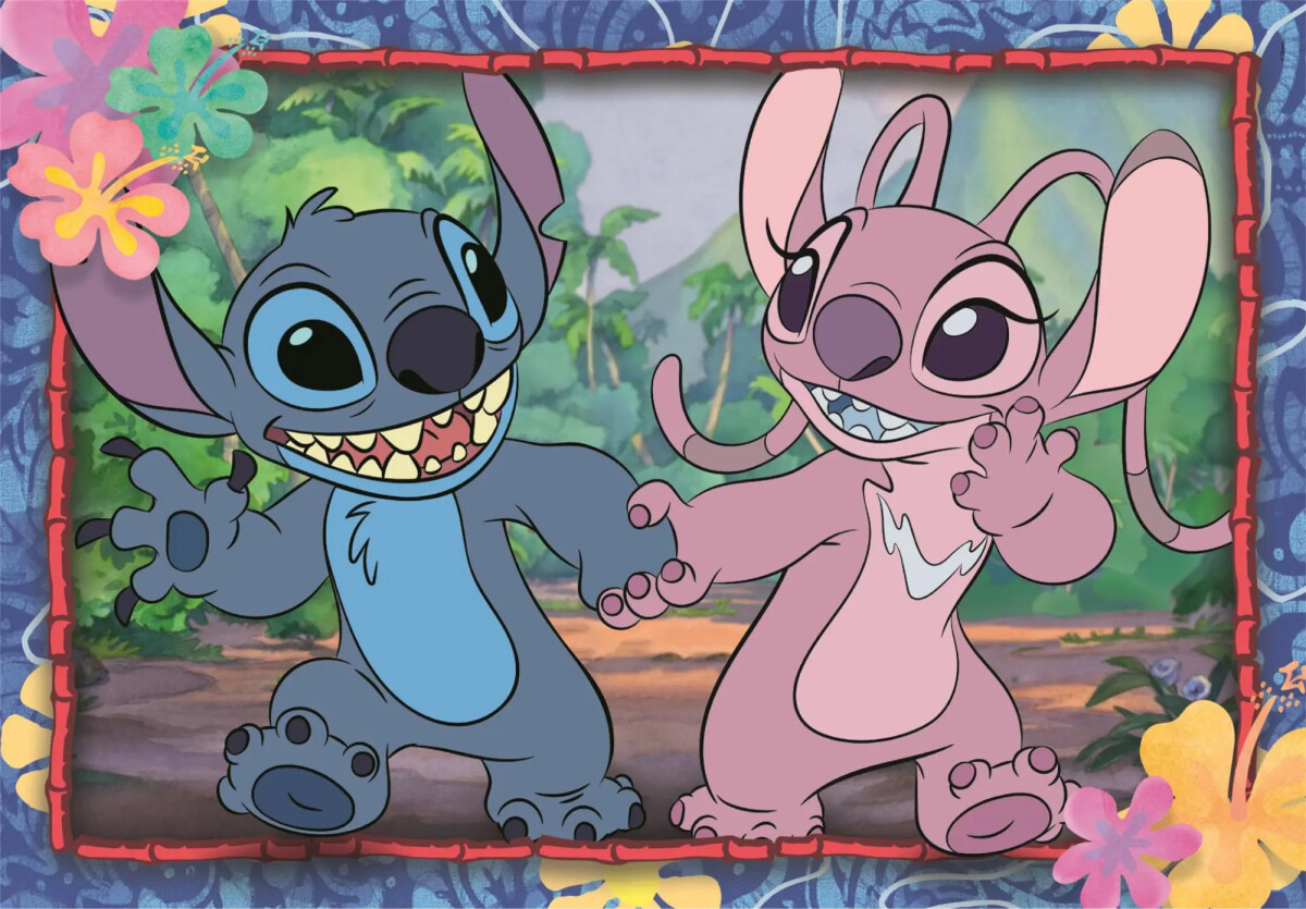 Disney Puslespil - Stitch - Super Color - 2X20 Brikker - Clementoni