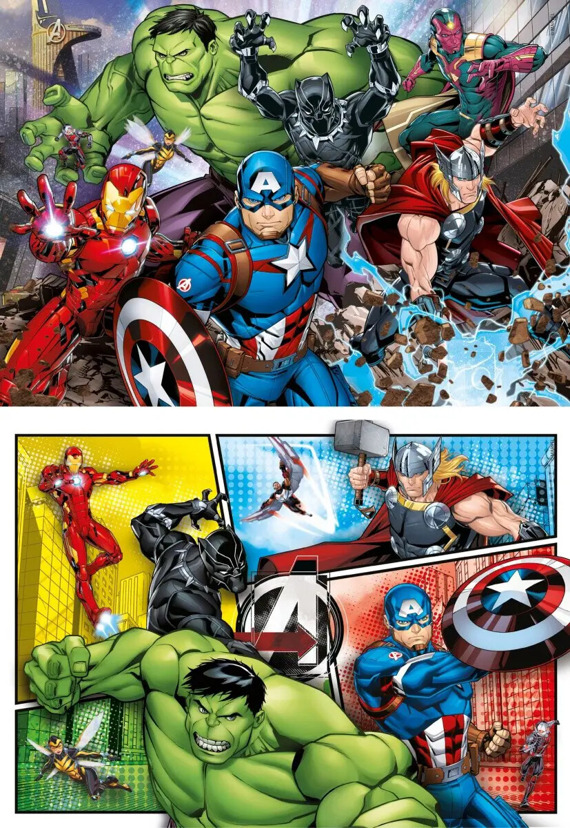 Marvel Puslespil - Avengers - 2X60 Brikker - Clementoni