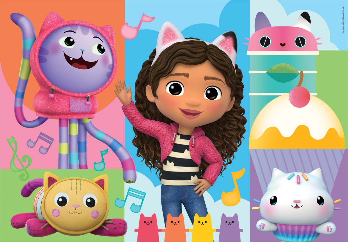 Clementoni Puslespil - Gabbys Dukkehus - Color - 2X60 Brikker