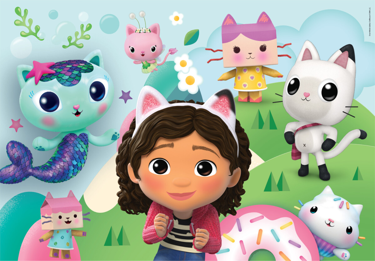 Clementoni Puslespil - Gabbys Dukkehus - Color - 2X60 Brikker