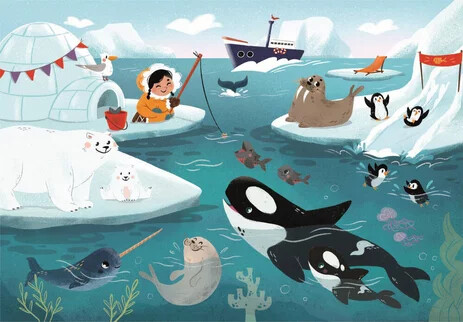 Clementoni Puslespil - Livet Ved Havet - Color - 2X60 Brikker