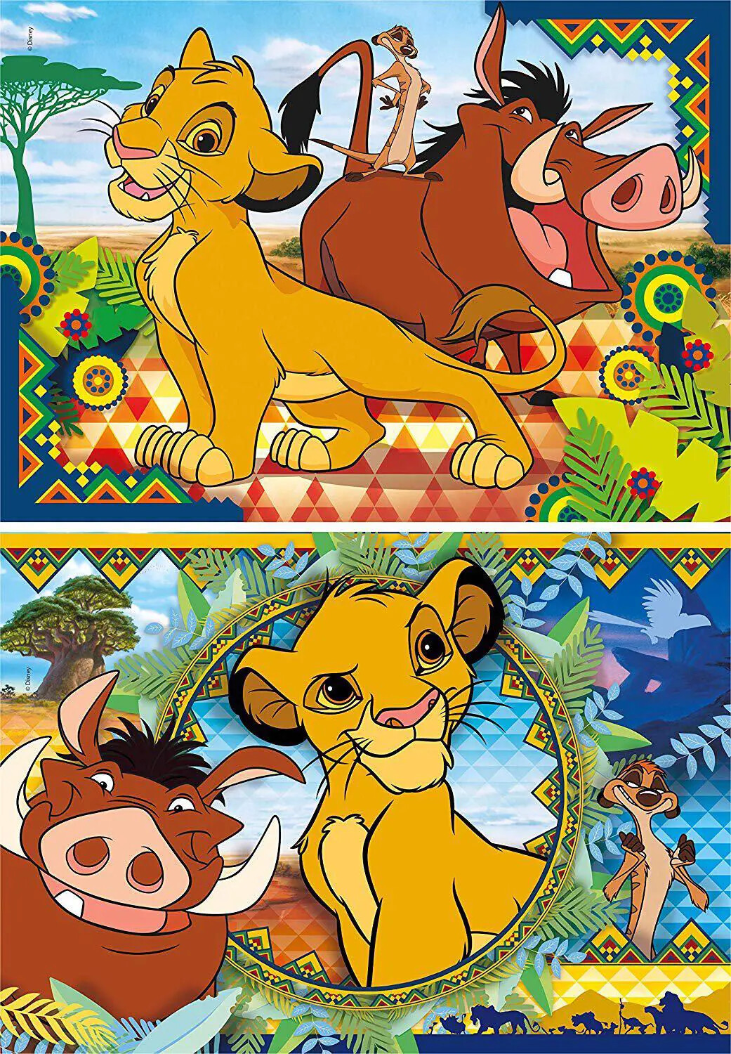 Løvernes Konge Puslespil - Disney - 2X60 Brikker - Clementoni