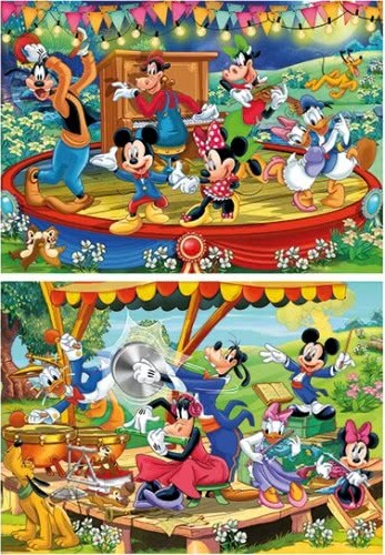 Disney Puslespil - Mickey And Friends - 2X60 Brikker - Clementoni