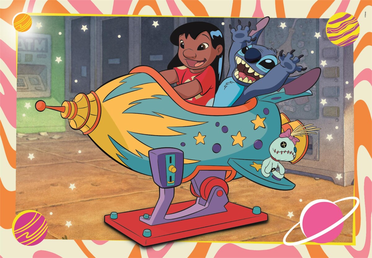 Stitch Puslespil - Disney - Super Color - 2X60 Brikker - Clementoni