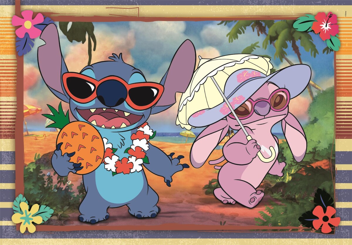 Stitch Puslespil - Disney - Super Color - 2X60 Brikker - Clementoni