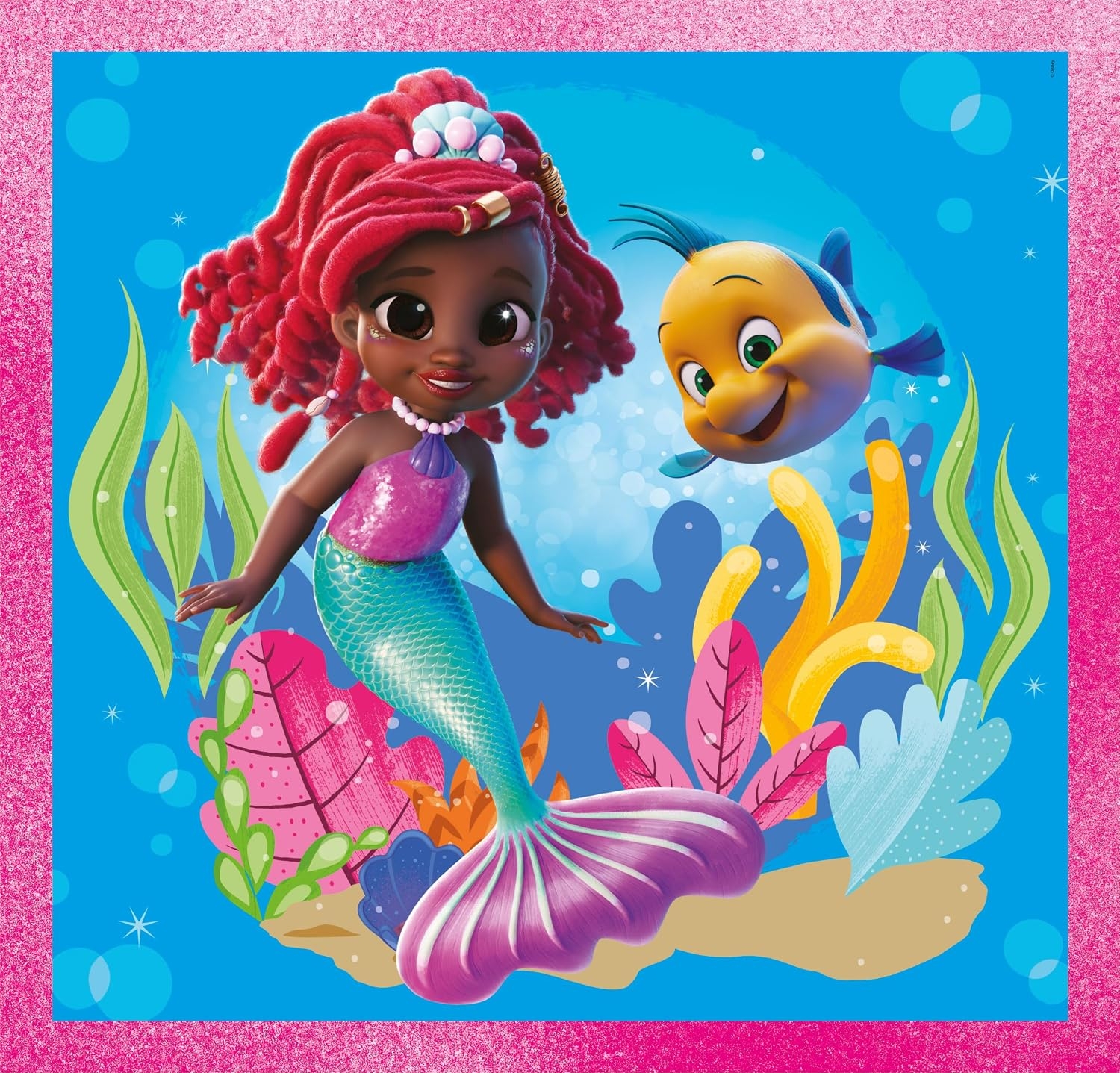 Clementoni Puslespil - Disney Ariel - Super Color - 3X48 Brikker