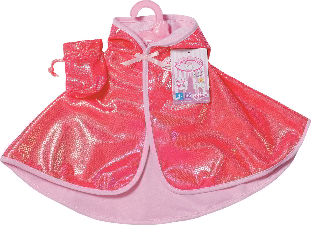 Baby Annabell Dukketøj - Pink Kappe - 36 Cm