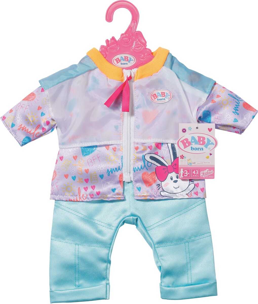 Babyborn Dukketøj - Casual Outfit - Turkis - 43 Cm
