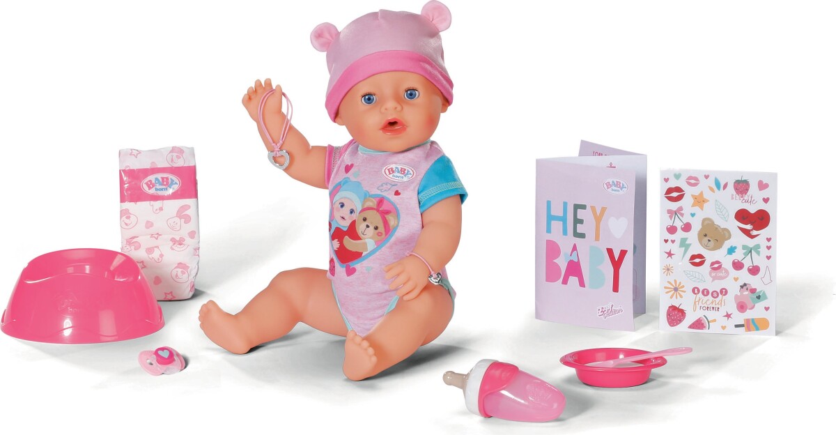 Baby Born - Emma Baby Dukke - 43 Cm - Pige - Pink Med Tilbehør