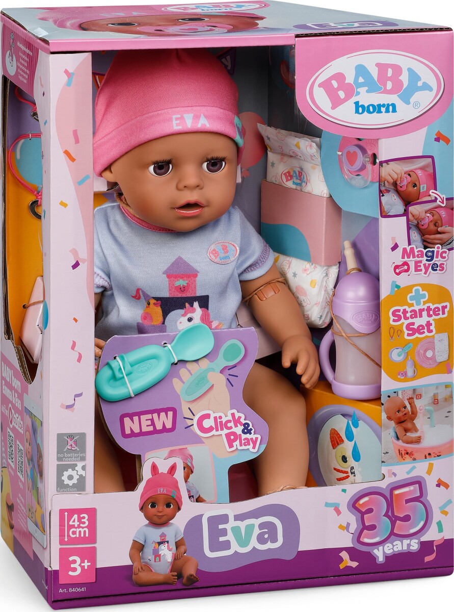 Baby Born - Eva Click And Play 43Cm 840641