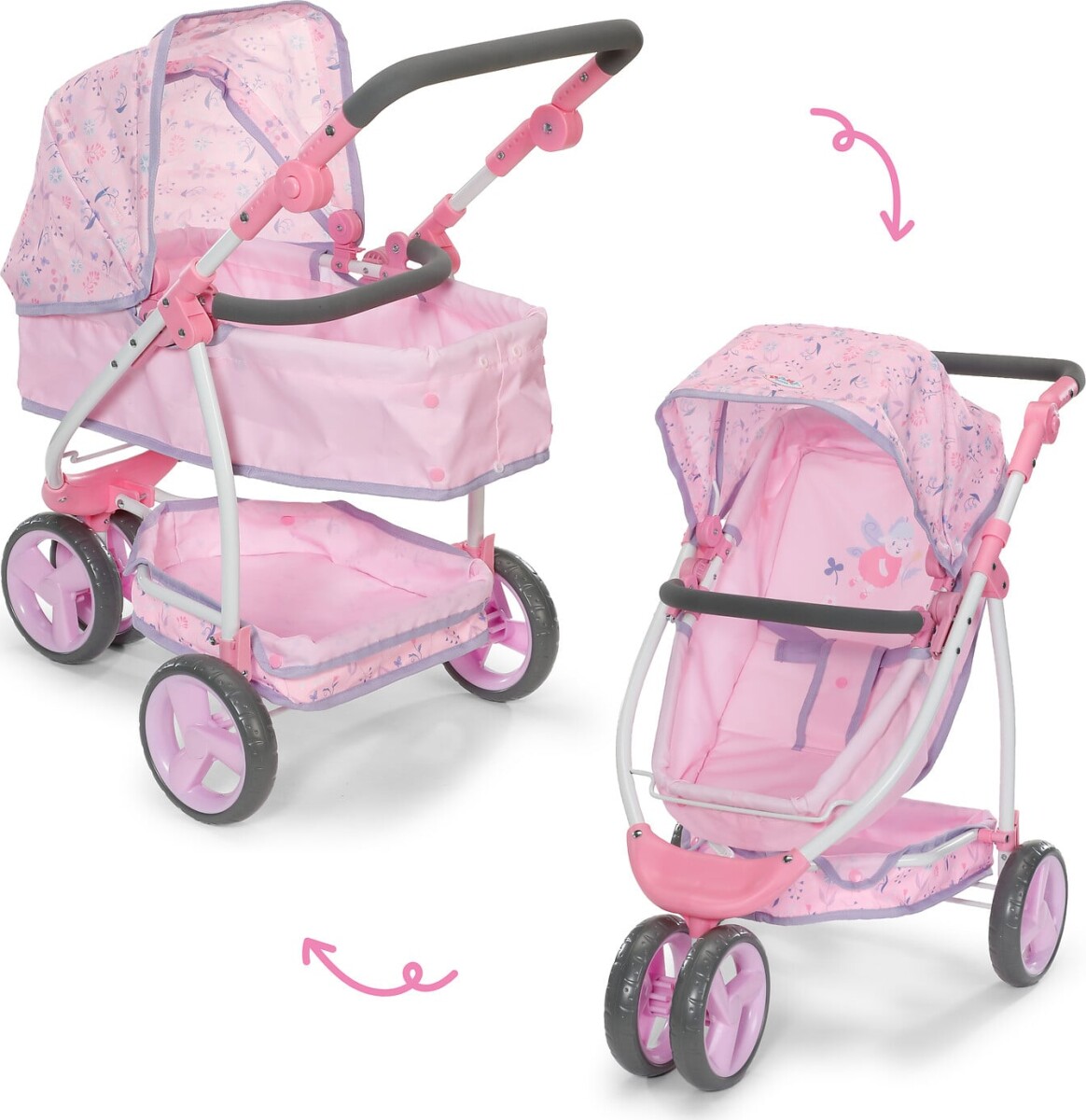 Baby Born - Luksus Blomstret Dukkevogn