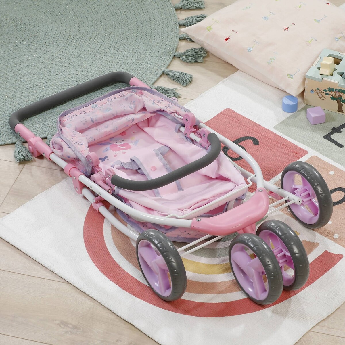 Baby Born - Luksus Blomstret Dukkevogn