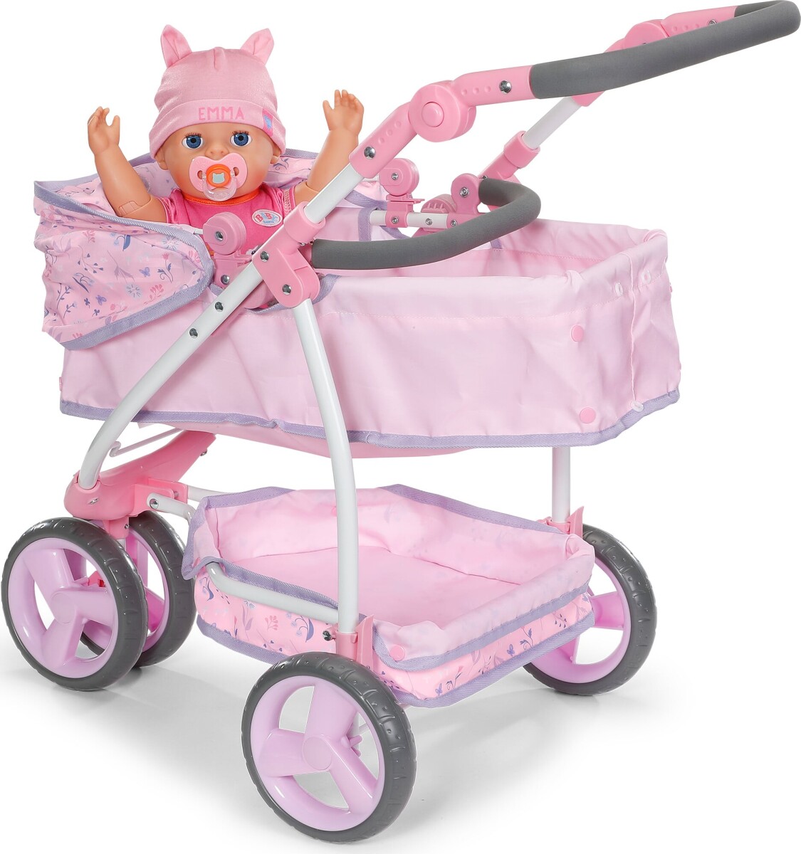 Baby Born - Luksus Blomstret Dukkevogn