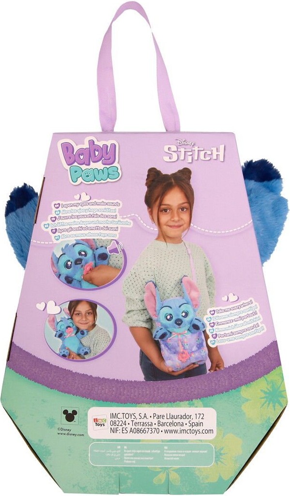 Baby Paws - Stitch - 24 Cm - Interaktiv Med Lyde Og Reaktioner