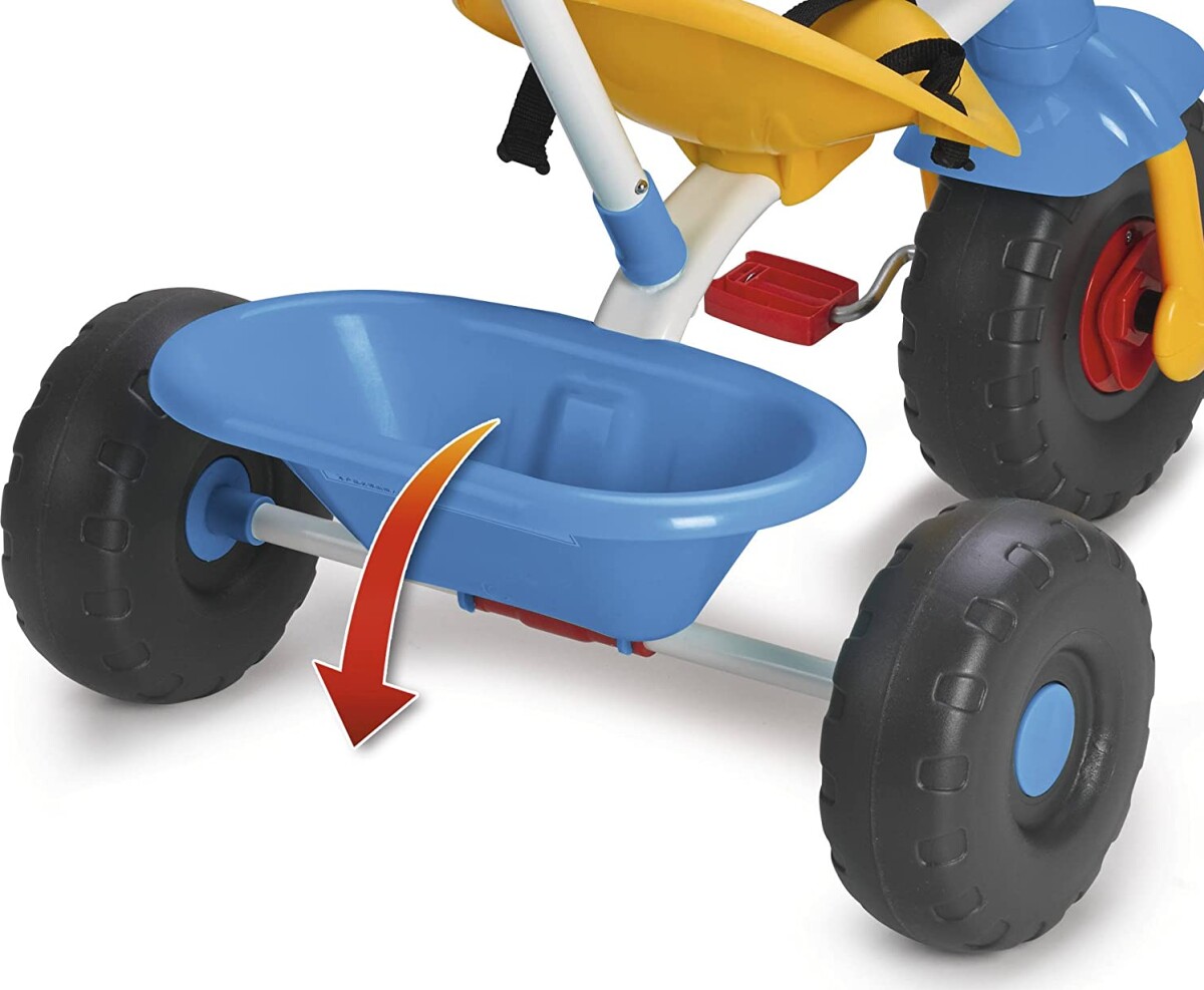 Trehjulet Cykel Med Lad Sele Og Stang Til Børn - Flerfarvet