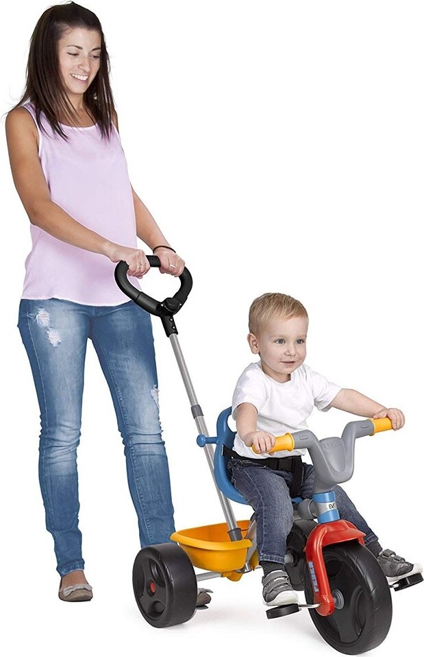 Trehjulet Cykel Med Lad Sele Og Stang Til Børn - Flerfarvet