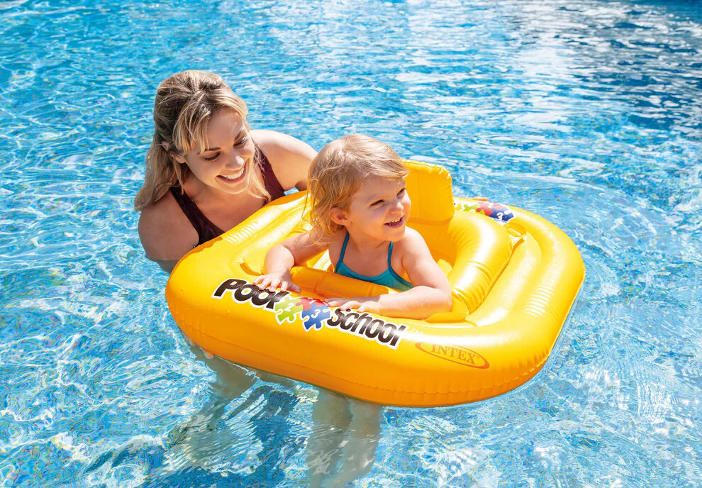 Babybadering Med Sæde - 0-15 Kg - Intex