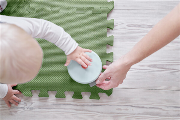 Babydan - Skumgulv - Soft Green - 90 X 90 Cm