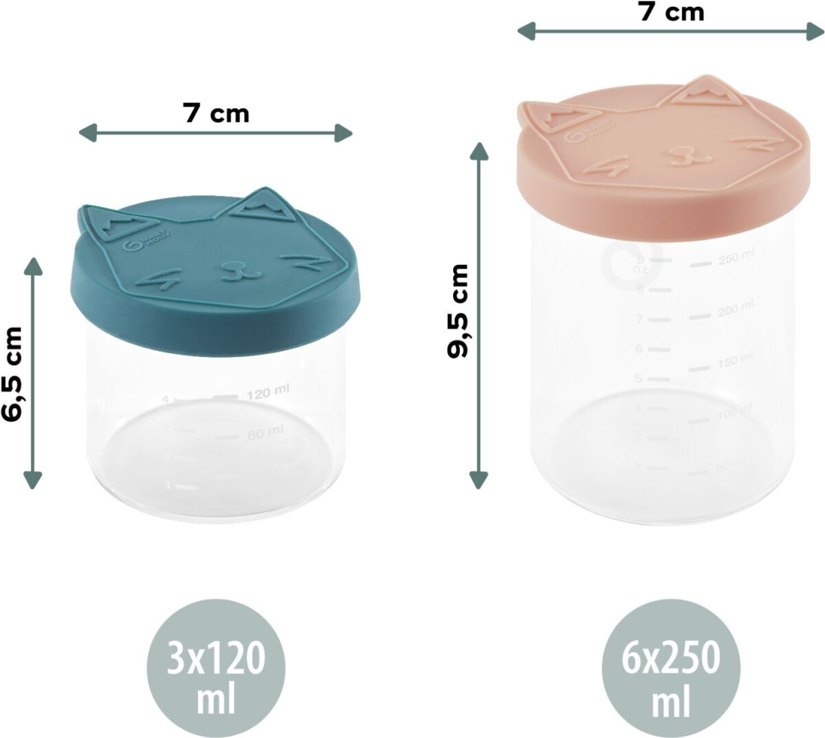 Babymoov - Isy Bowls - 6 X 250Ml 3 X 120Ml