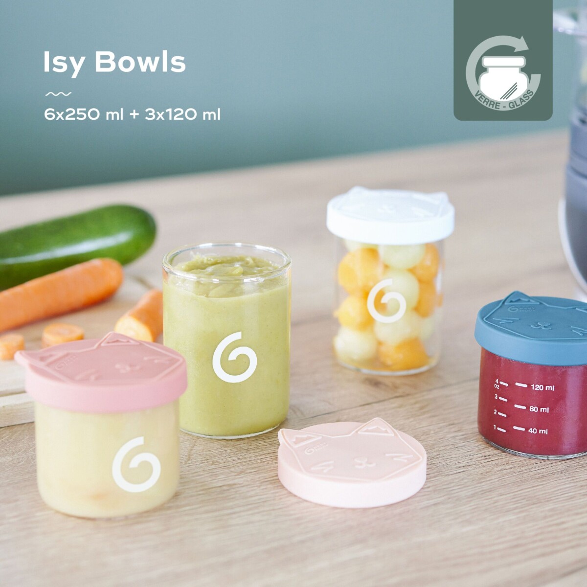 Babymoov - Isy Bowls - 6 X 250Ml 3 X 120Ml