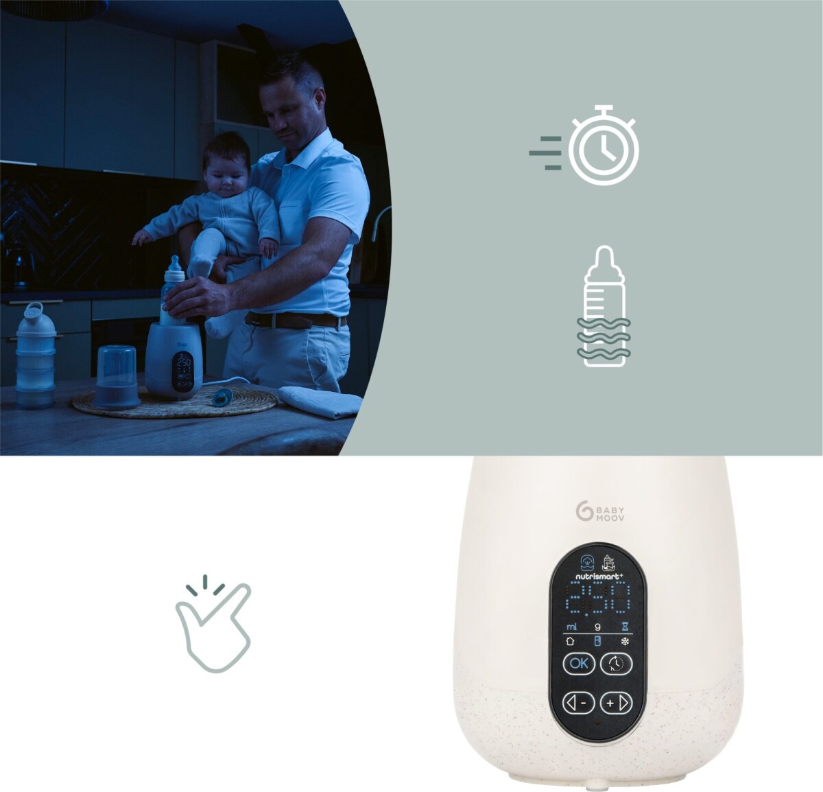 Babymoov - Nutrismart Flaskevarmer Og Sterilisator