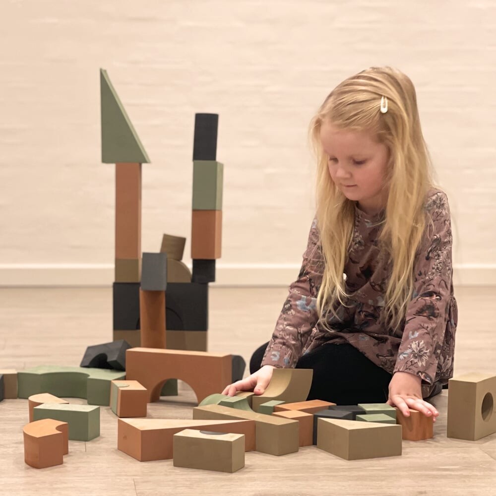 Babytrold - Byggeklodser I Skum - Antracit