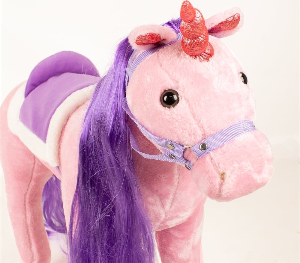 Babytrold - Stående Enhjørning Bamse - Pink