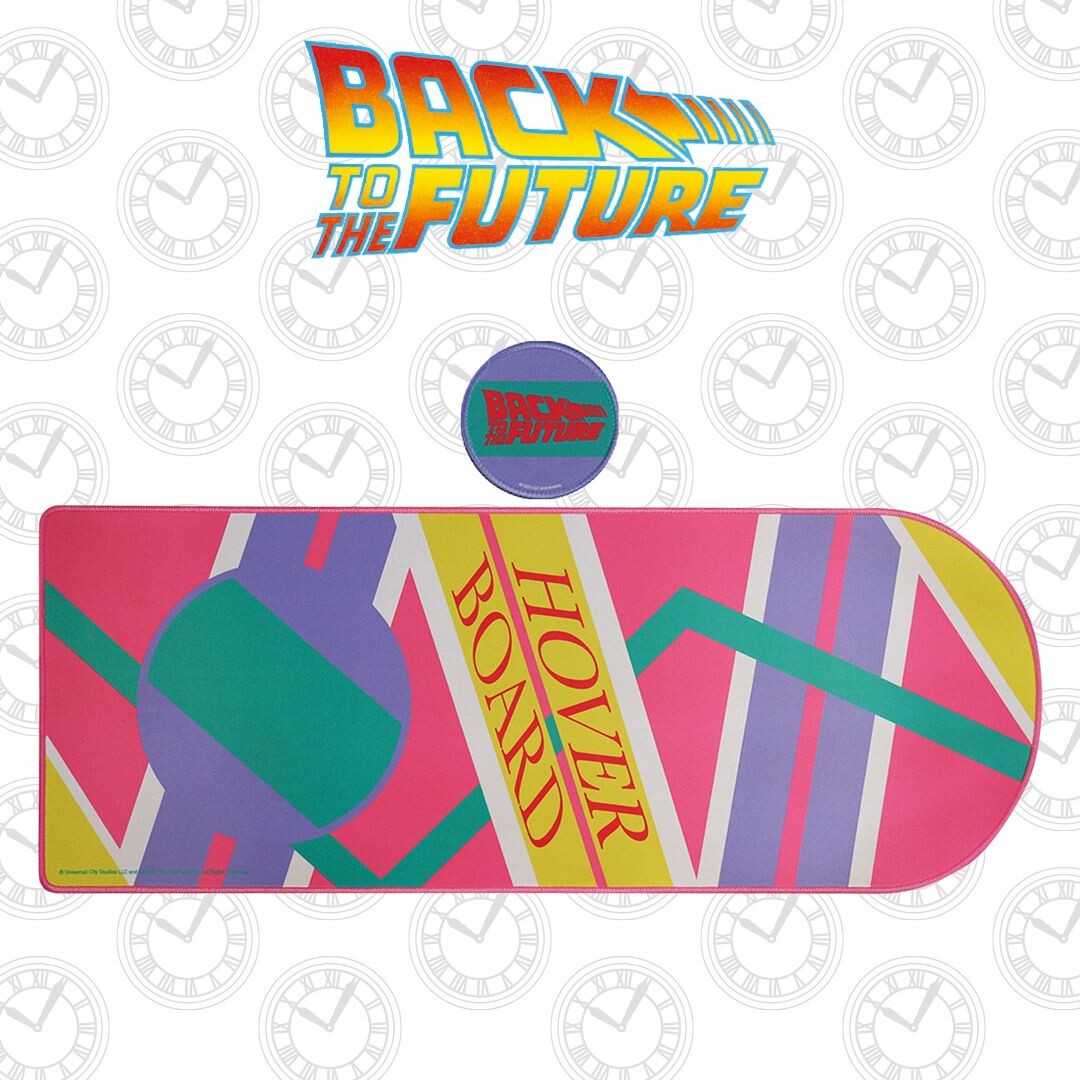 Back To The Future Xl Hoverboard Desk Pad And Coaster Set