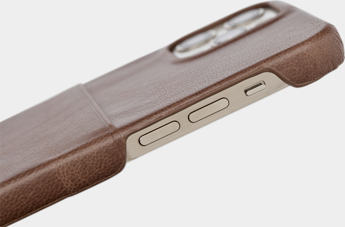 Trunk - Iphone 13 Cover - Med Kortholder - Ægte Læder - Brun